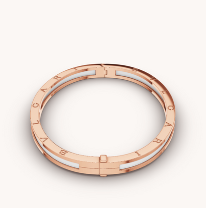 [Vicky]ZERO 1 PINK GOLD WITH WHITE CERAMIC BRACELET