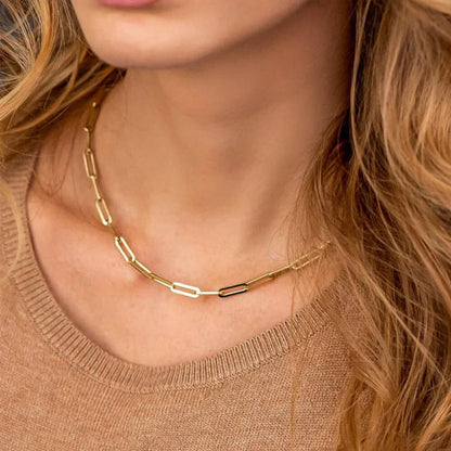 [Royal Vicky]Amber Gold Chain Necklace