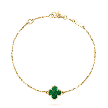[Royal&Vicky]CLOVER BRACELET MALACHITE 1 MOTIF