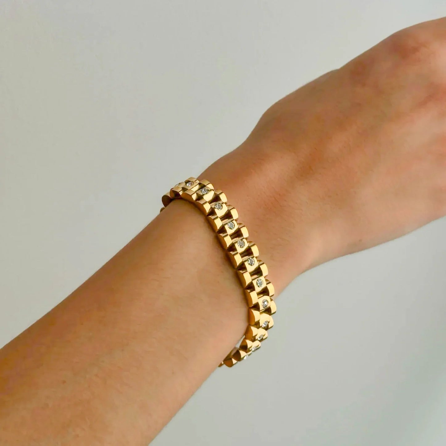 [Royal Vicky]Gold Watchband Bracelet