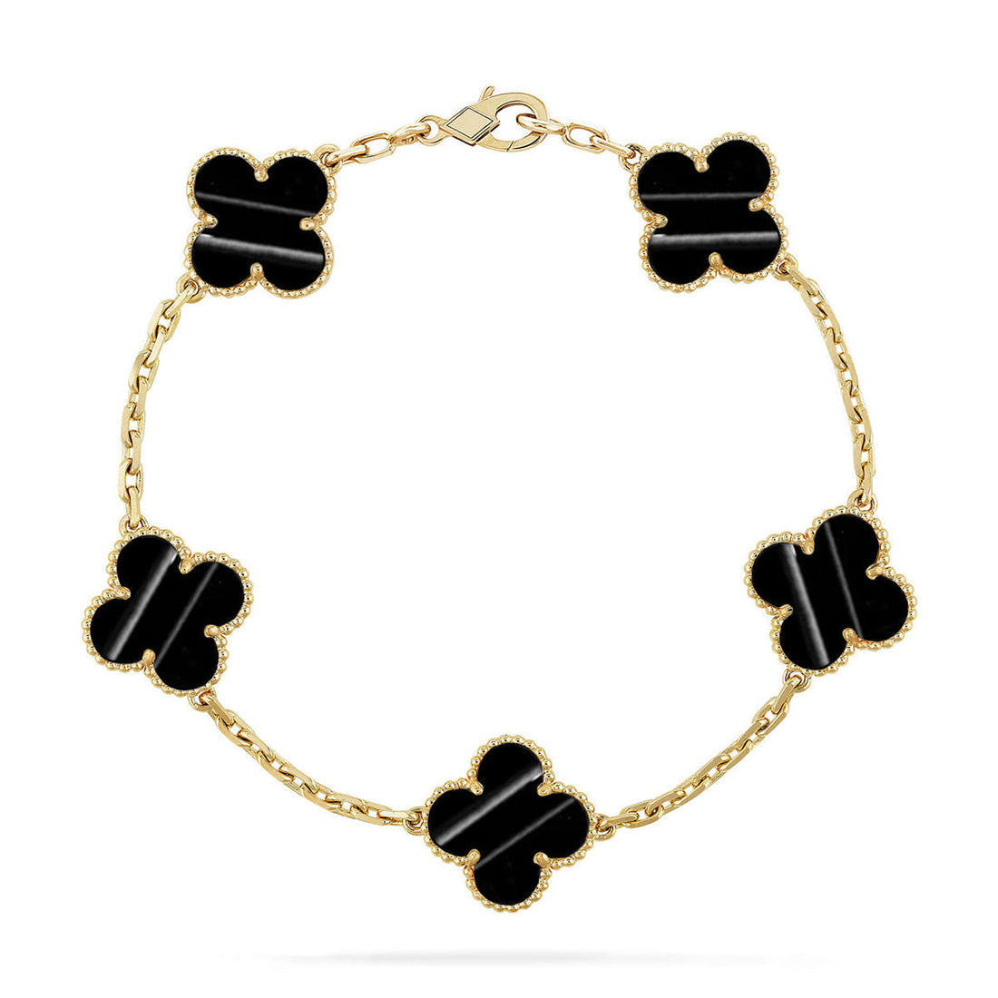 [Royal&Vicky]LUCKY CLOVER 5-MOTIF BRACELET - PULSE STONE COLLECTION