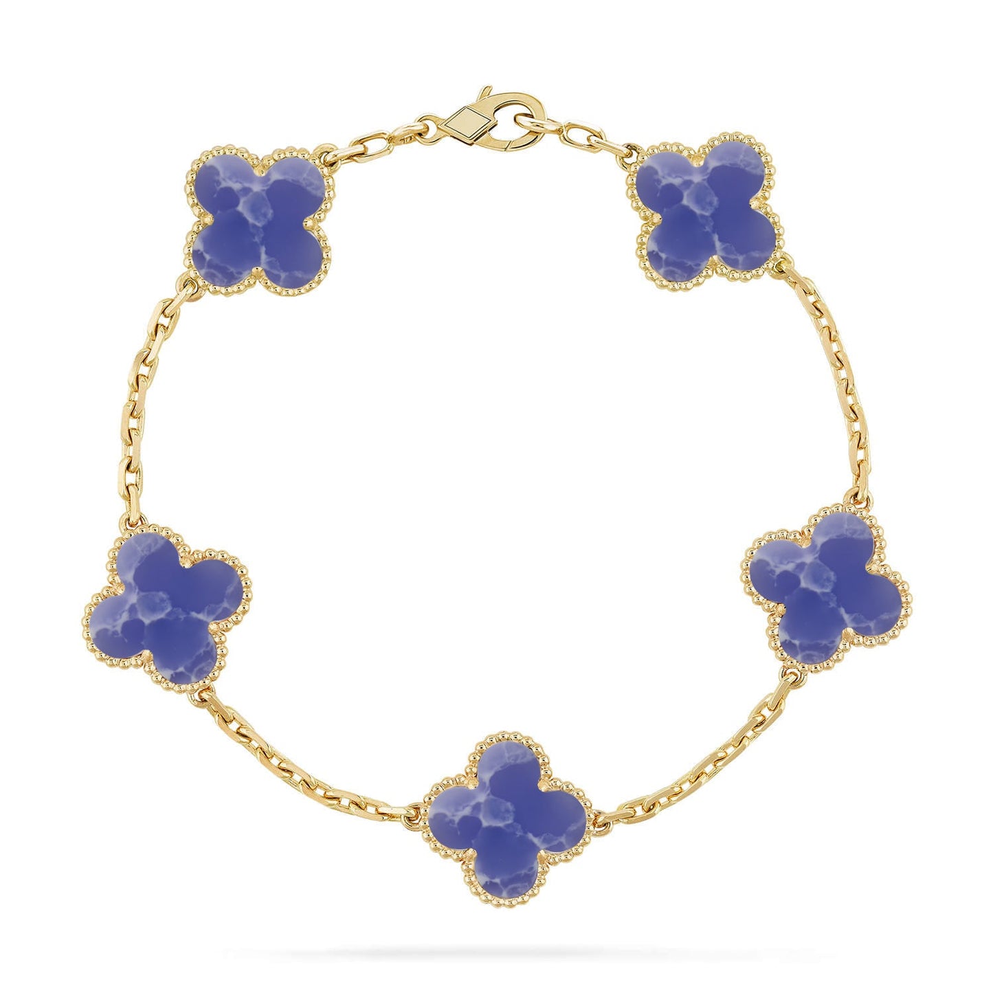 [Vicky]CLOVER 5 MOTIF BLUE VEINS BRACELET COLLECTION