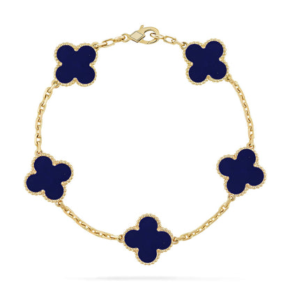 [Vicky]CLOVER 5 MOTIF LAPIS LAZULI BRACELET COLLECTION