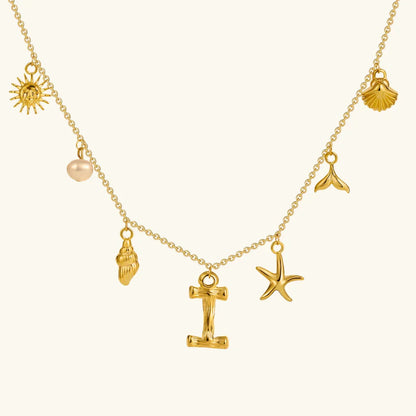 [Royal Vicky]Avaria Ocean Initial Necklace
