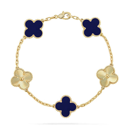 [Vicky]CLOVER 5 MOTIF LAPIS LAZULI BRACELET COLLECTION