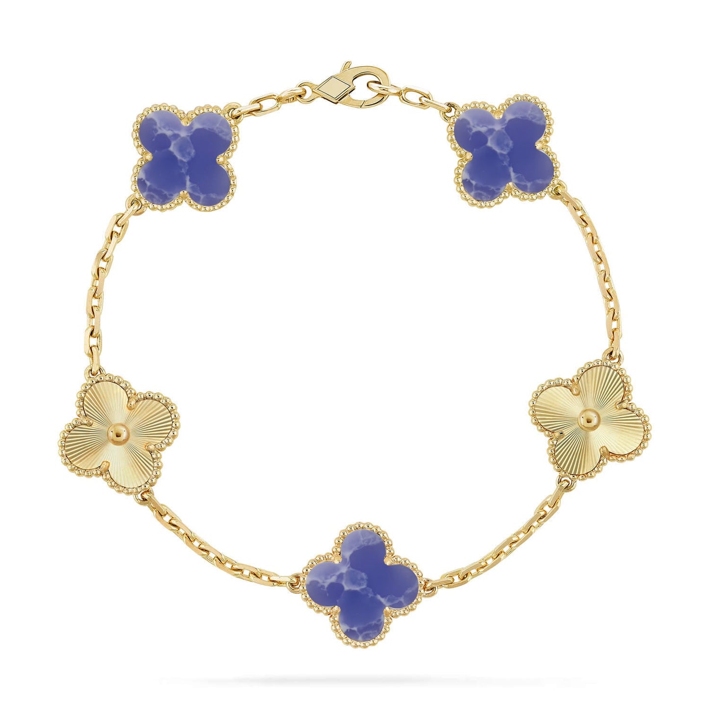 [Vicky]CLOVER 5 MOTIF BLUE VEINS BRACELET COLLECTION