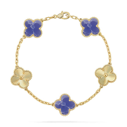 [Vicky]CLOVER 5 MOTIF BLUE VEINS BRACELET COLLECTION