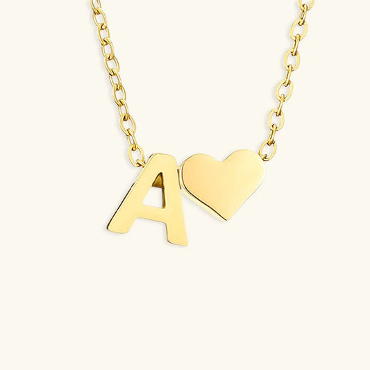 [Royal Vicky]Ria Initial Letter Gold Necklace
