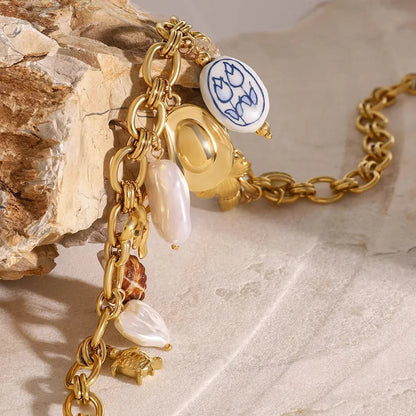 [Royal Vicky]Wavecrest Ocean-Inspired Necklace