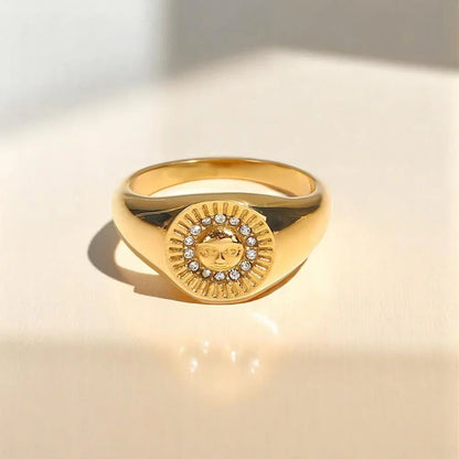 [Royal Vicky]Solari Sunface Gold Ring