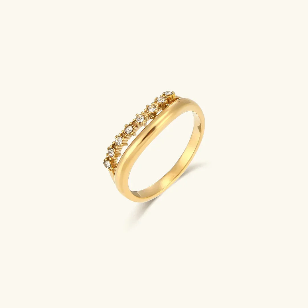 [Royal Vicky]Adeline Diamond Simulant Gold Ring