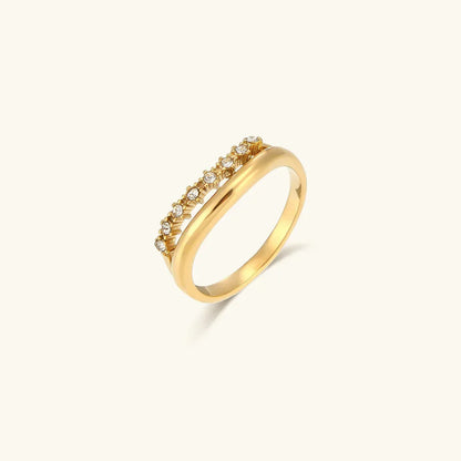 [Royal Vicky]Adeline Diamond Simulant Gold Ring