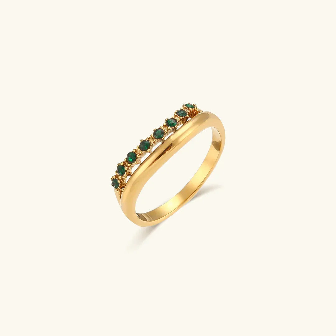 [Royal Vicky]Adeline Diamond Simulant Gold Ring
