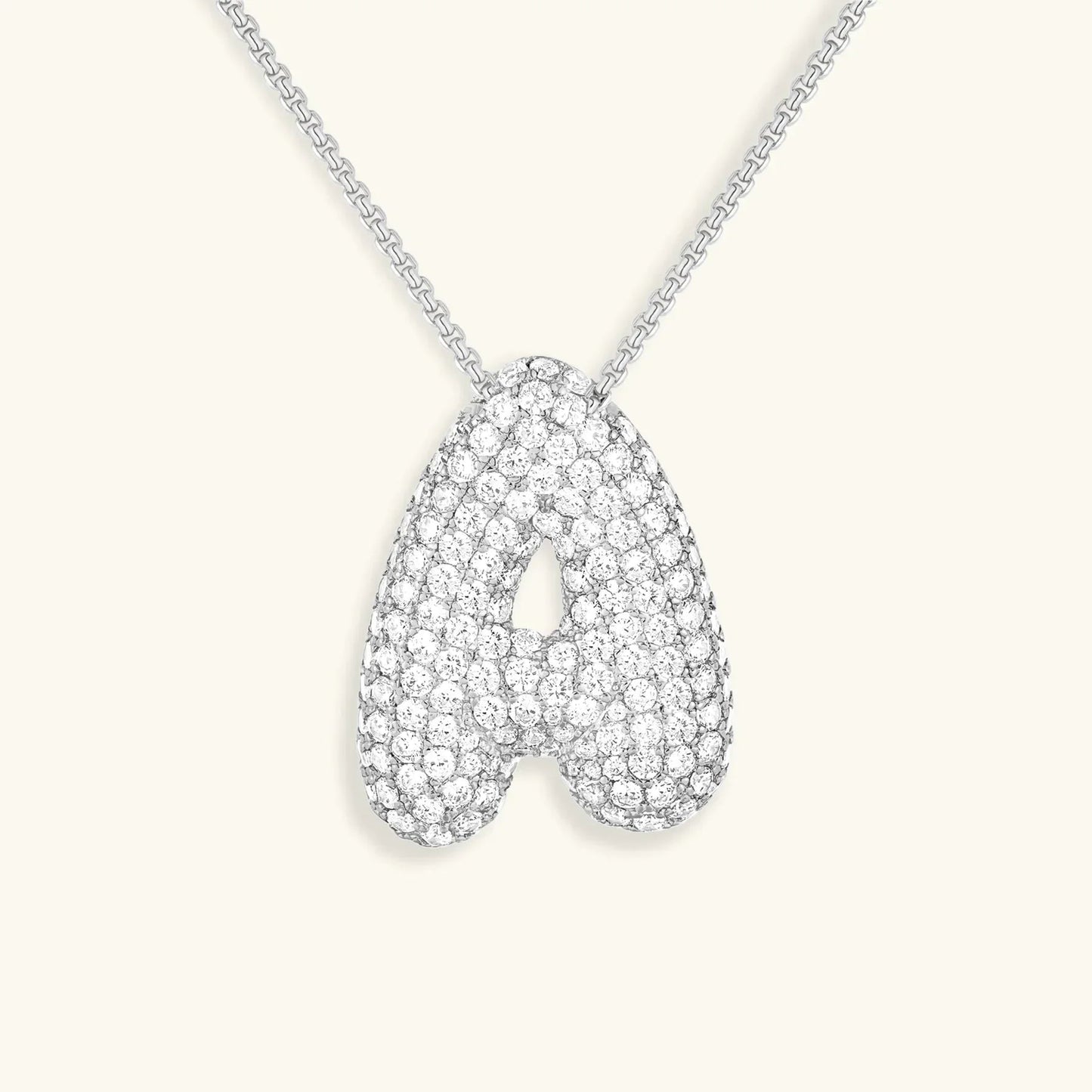 [Royal Vicky]Bubble Initial Diamond Necklace