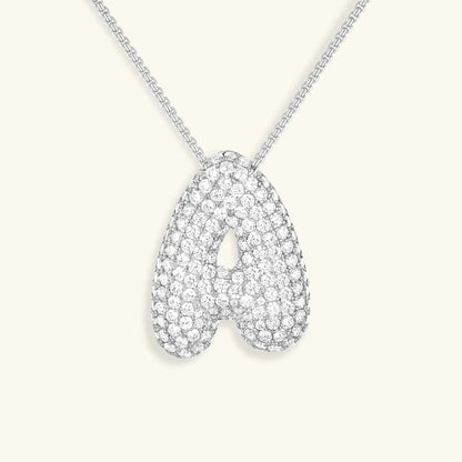 [Royal Vicky]Bubble Initial Diamond Necklace