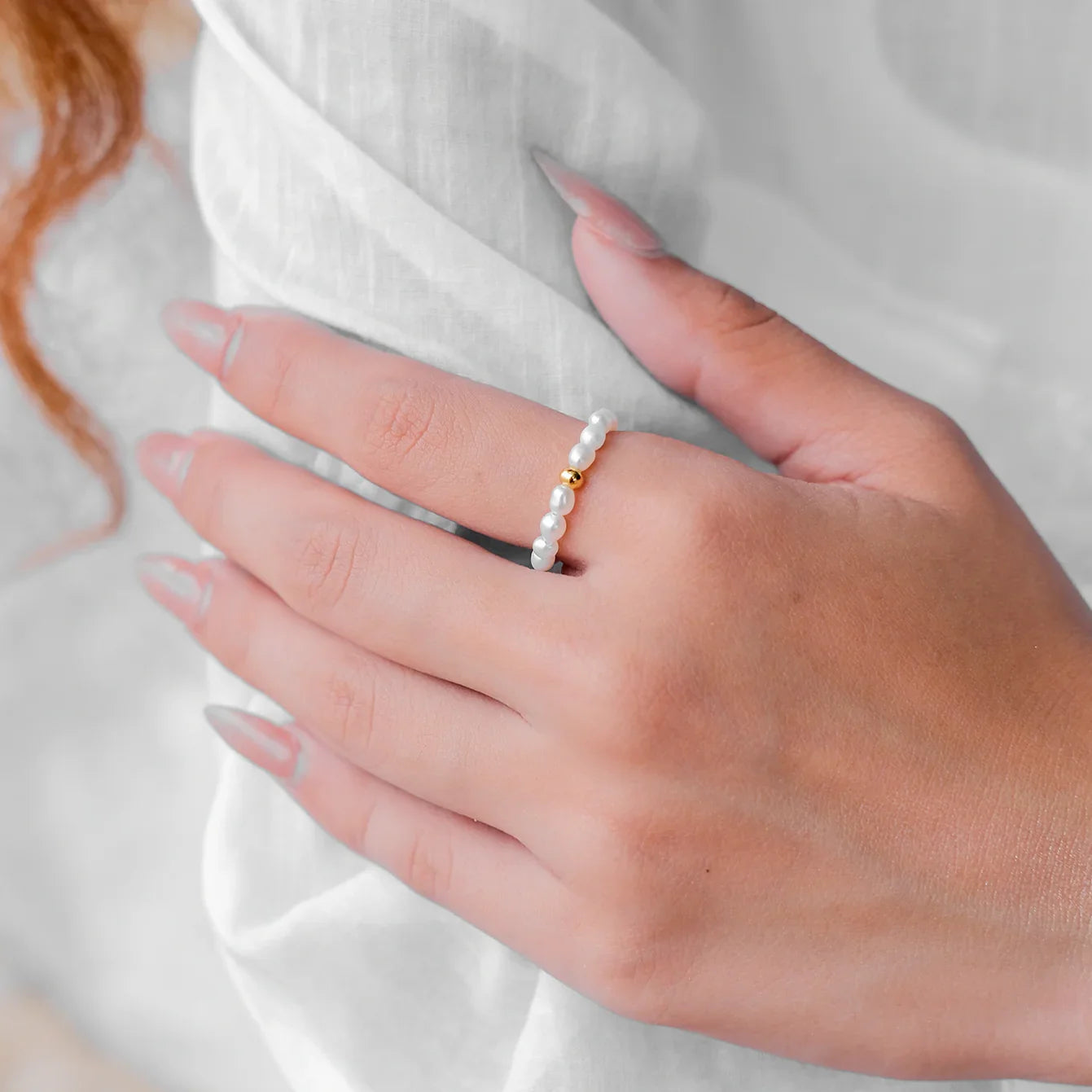 [Royal Vicky]Aurora Pearl Band Ring
