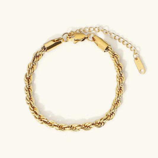 [Royal Vicky]Clara Rope Chain Gold Bracelet