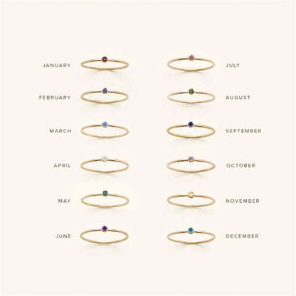 [Royal Vicky]Amelia Birthstone Stacker Ring