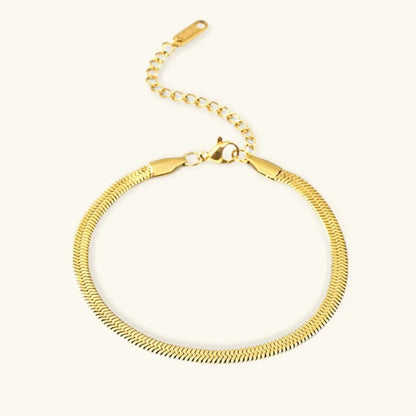 [Royal Vicky]Ellaine Gold Herringbone Bracelet