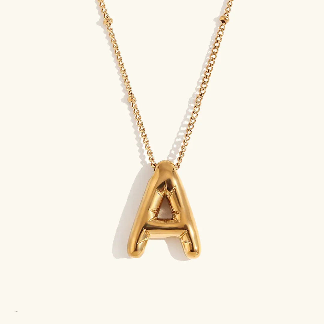 [Royal Vicky]Balloon Gold Initial Necklace