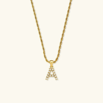 [Royal&Vicky]Elodie Initial Letter Pearl Necklace