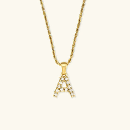 [Royal Vicky]Maeve Letter Initial Diamond Necklace