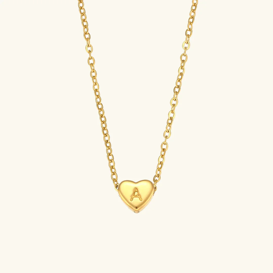 [Royal Vicky]Heart Initial Gold Necklace