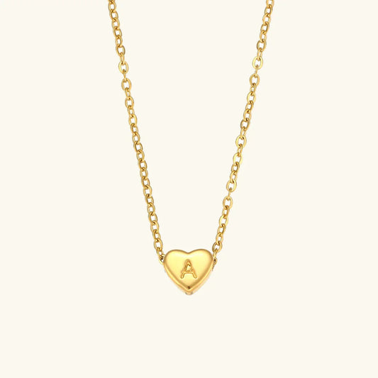 [Royal Vicky]Heart Initial Gold Necklace