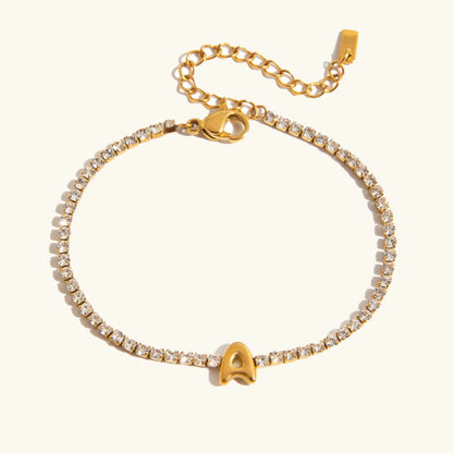 [Royal Vicky]Avaria Bubble Letter Tennis Bracelet