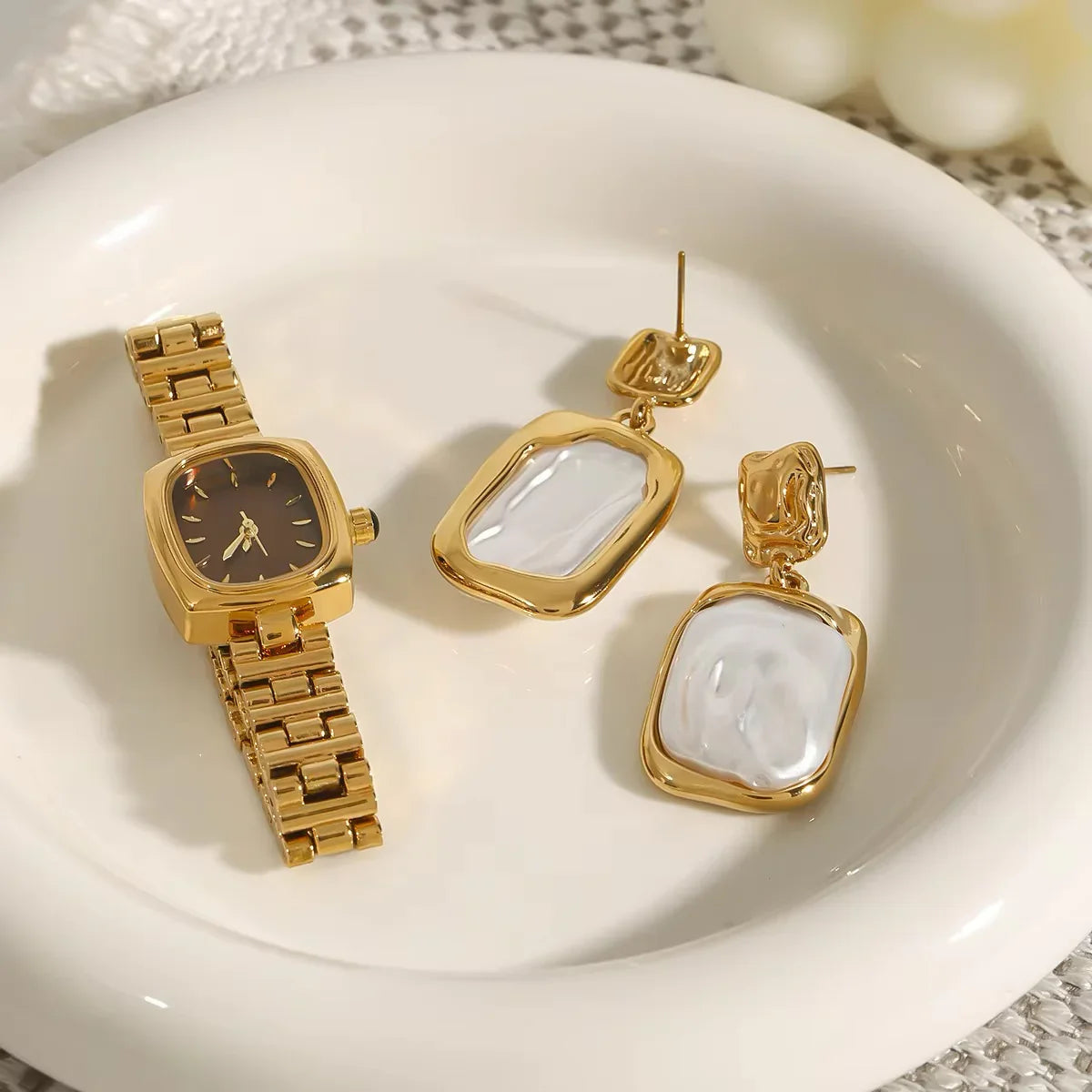 [Royal Vicky]Brittany Freshwater Pearl Slate Earrings