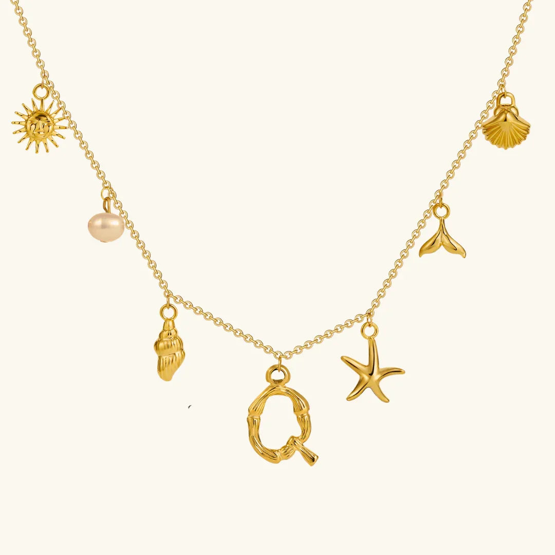 [Royal Vicky]Avaria Ocean Initial Necklace