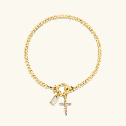 [Royal Vicky]Amalia Birthstone Cross Bracelet