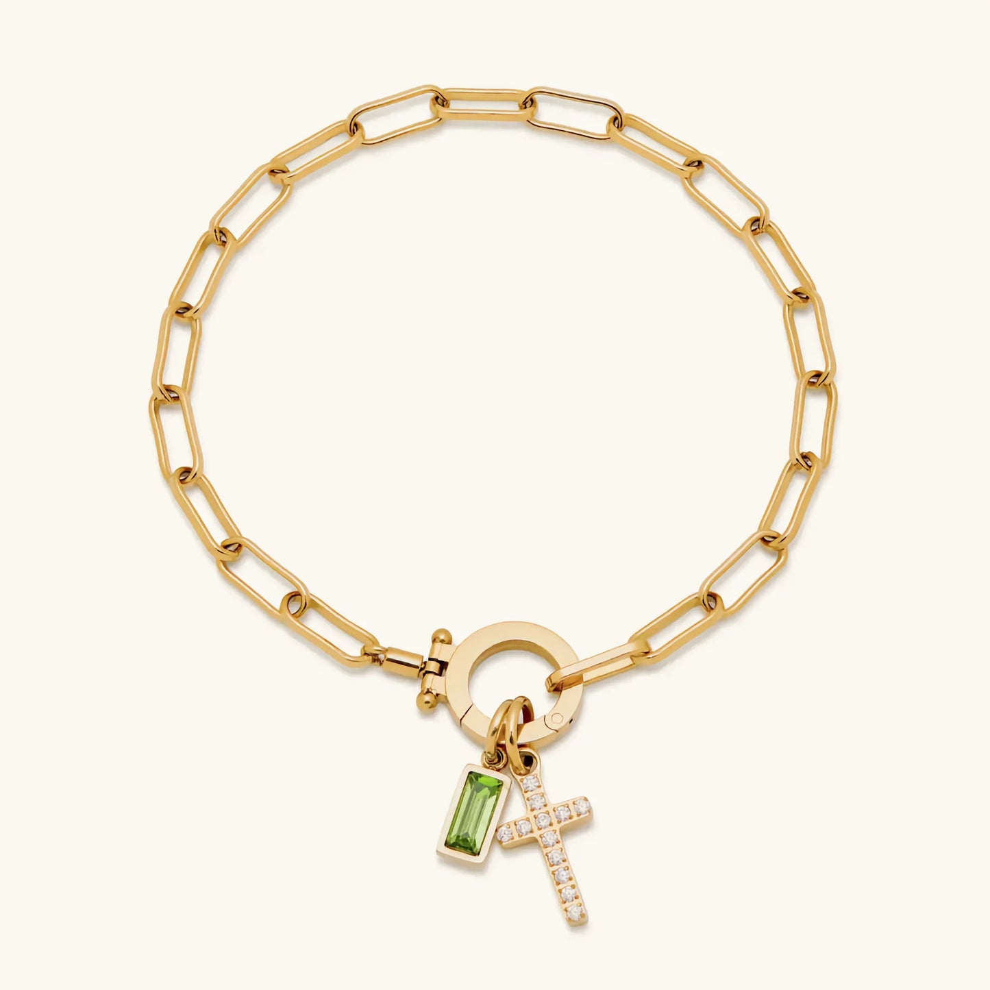 [Royal Vicky]Annabella Birthstone Cross Bracelet