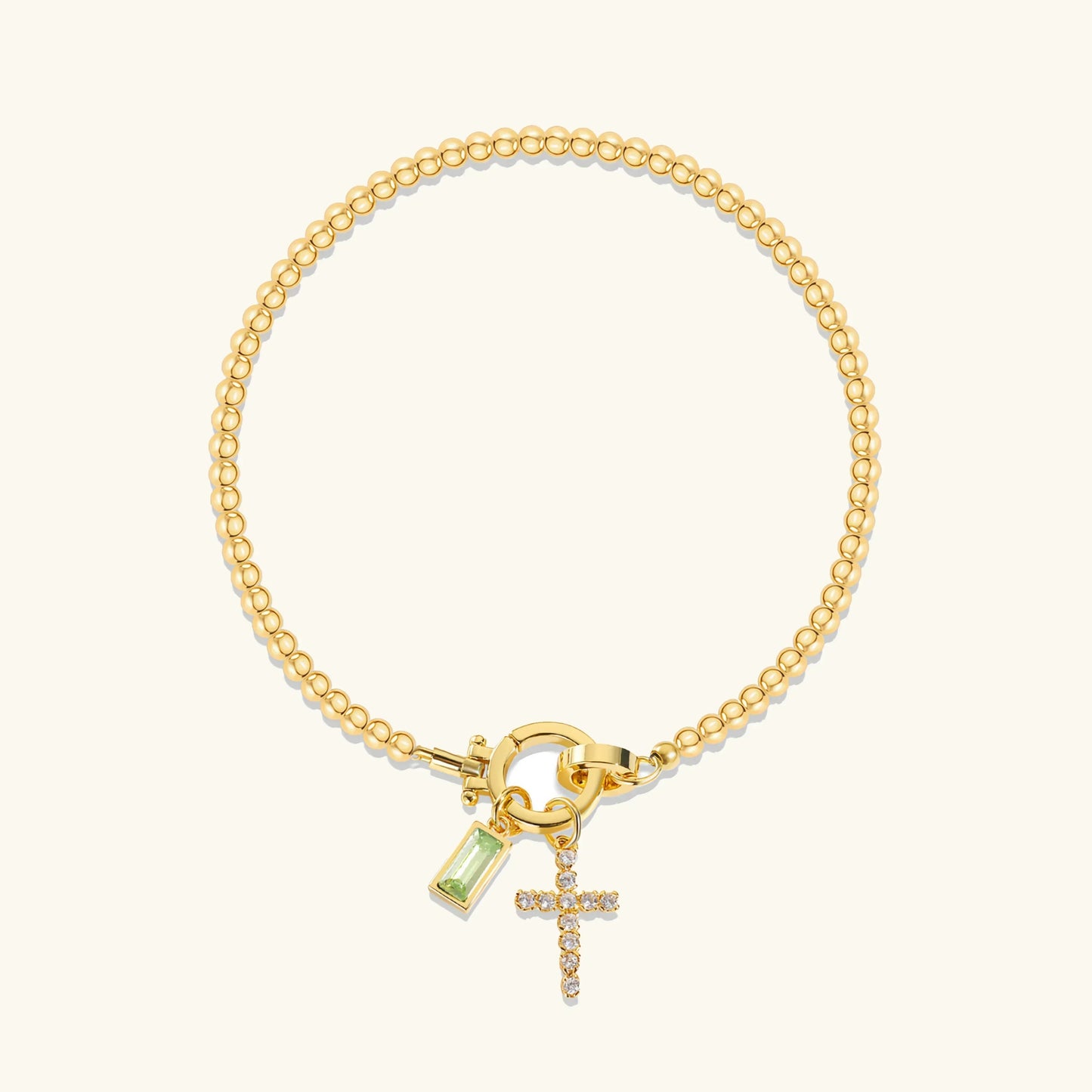 [Royal Vicky]Amalia Birthstone Cross Bracelet