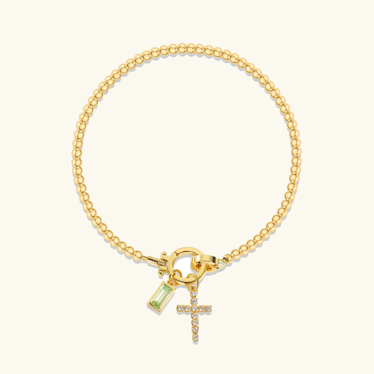 [Royal&Vicky]Amalia Birthstone Cross Bracelet