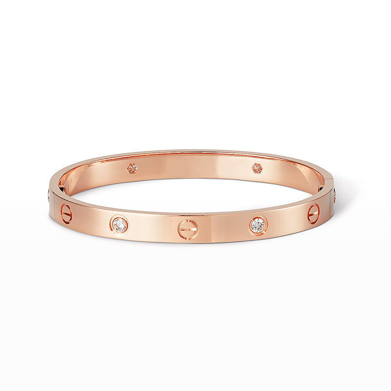 [Vicky] LIEBESARMBAND 6,1 MM 4 DIAMANTEN 