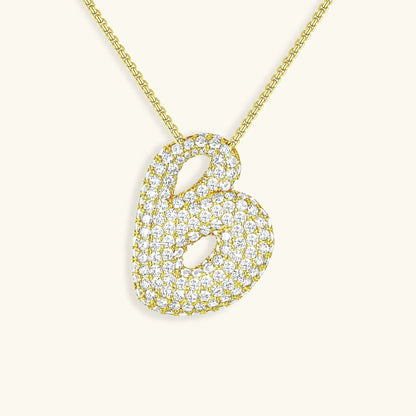 [Royal Vicky]Bubble Initial Diamond Necklace