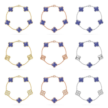 [Vicky]CLOVER 5 MOTIF BLUE VEINS BRACELET COLLECTION