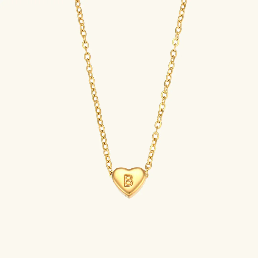 [Royal Vicky]Heart Initial Gold Necklace