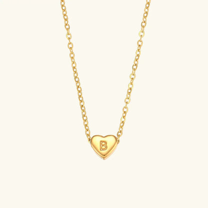 [Royal Vicky]Heart Initial Gold Necklace