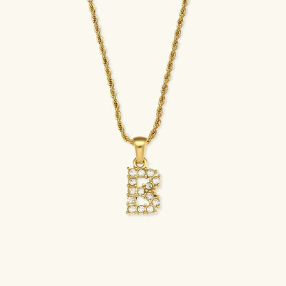 [Royal Vicky]Maeve Letter Initial Diamond Necklace