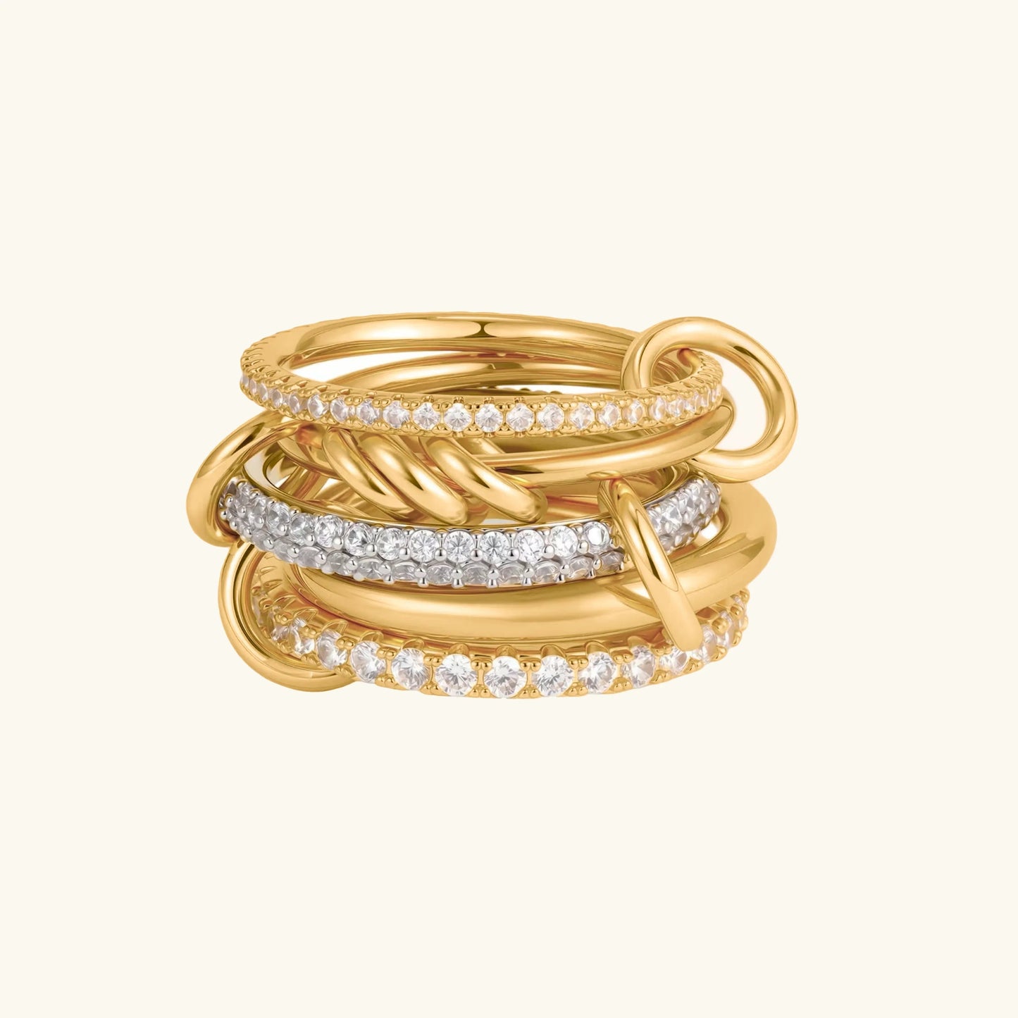 [Royal Vicky]Blaise Stacked Diamond Ring