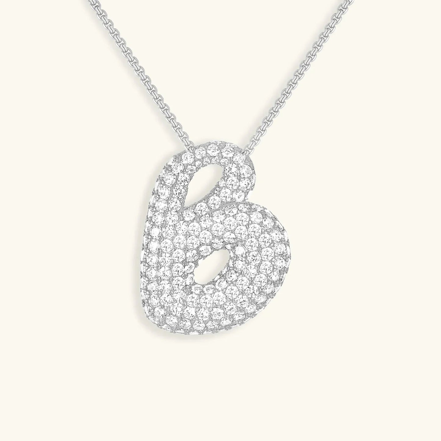 [Royal Vicky]Bubble Initial Diamond Necklace