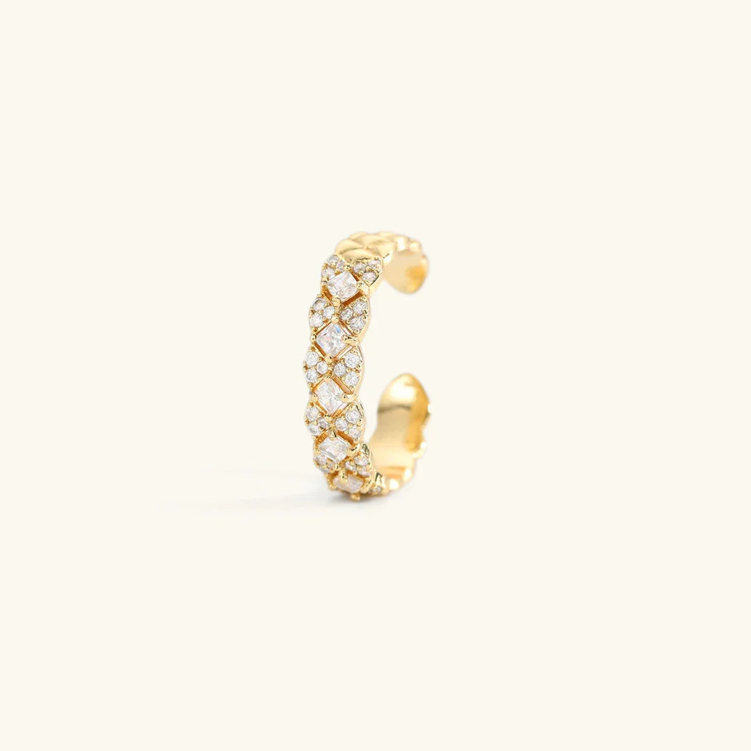 [Royal&Vicky]Camille Gold Gemusterter Ring