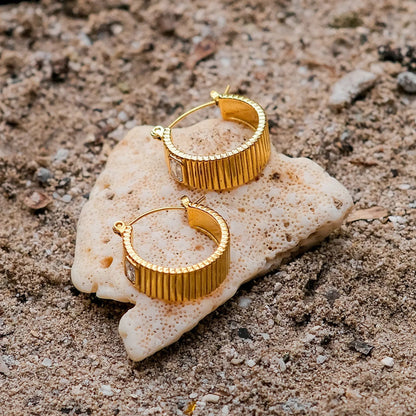 [Royal Vicky]Carole Gold Hoop Earrings