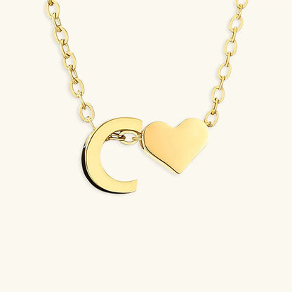 [Royal Vicky]Ria Initial Letter Gold Necklace