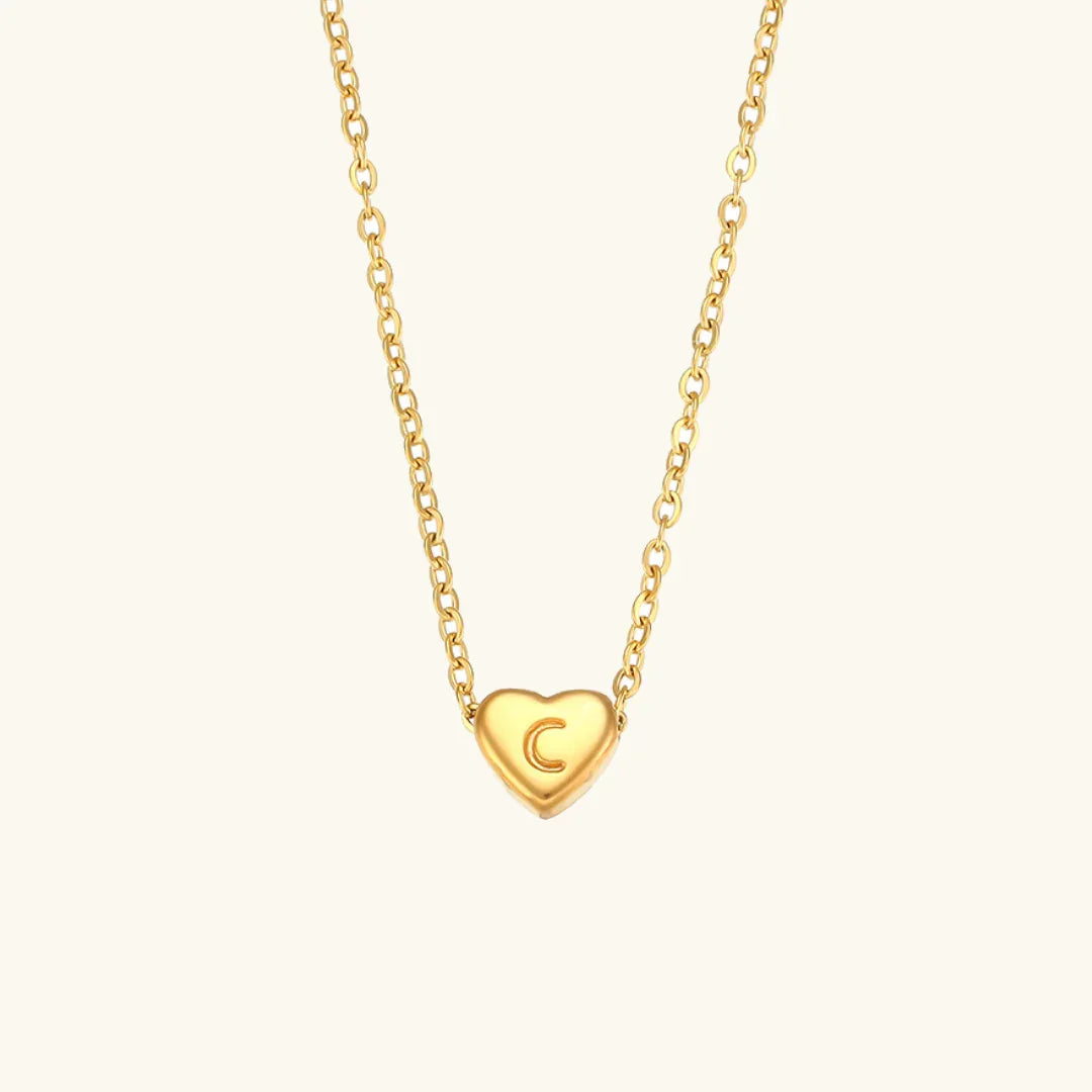 [Royal Vicky]Heart Initial Gold Necklace