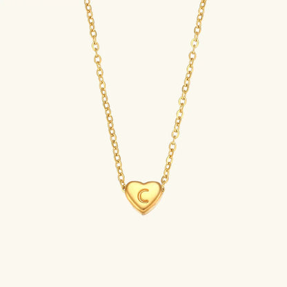 [Royal Vicky]Heart Initial Gold Necklace