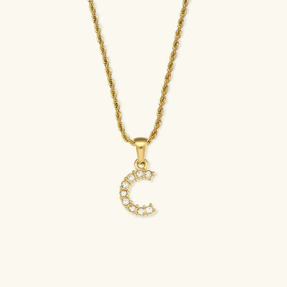 [Royal Vicky]Maeve Letter Initial Diamond Necklace