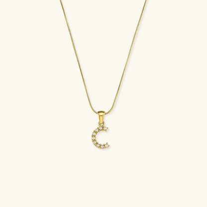 [Royal Vicky]Augustine Initial Letter Pearl Necklace